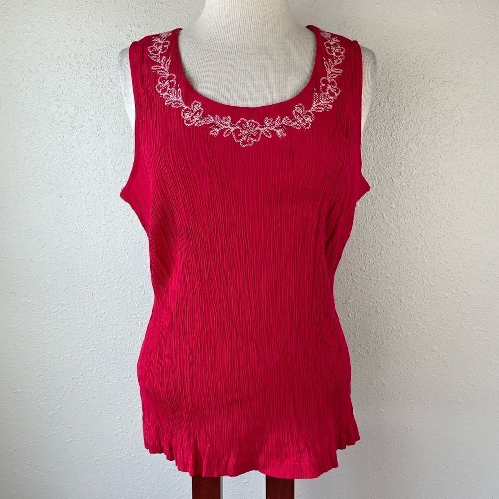 Jaclyn Smith Red Tank Top Size 1X EUC
